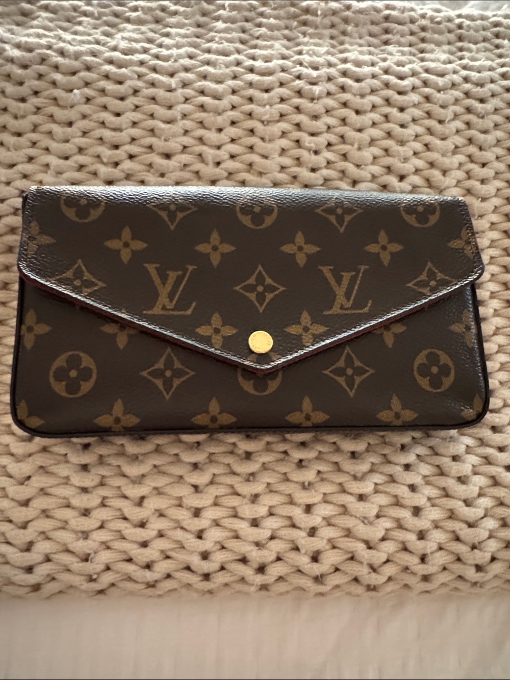 Louis Vuitton Monogram Envelope Wallet - Brown & Gold